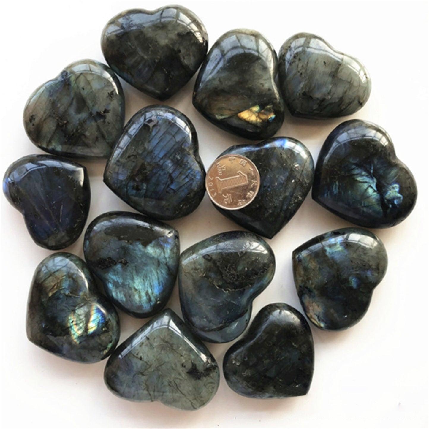Natural Moonstone Crystal Labradorite Palm Stones Healing Quartz Gemstone Worry Stone Heart Shape For Jewllery Making Камни#10