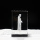 Church Souvenirs Crystal Cube Jesus 3D Quartz Crystals Laser Engraved Jesus Holy Statues Christian Decoration