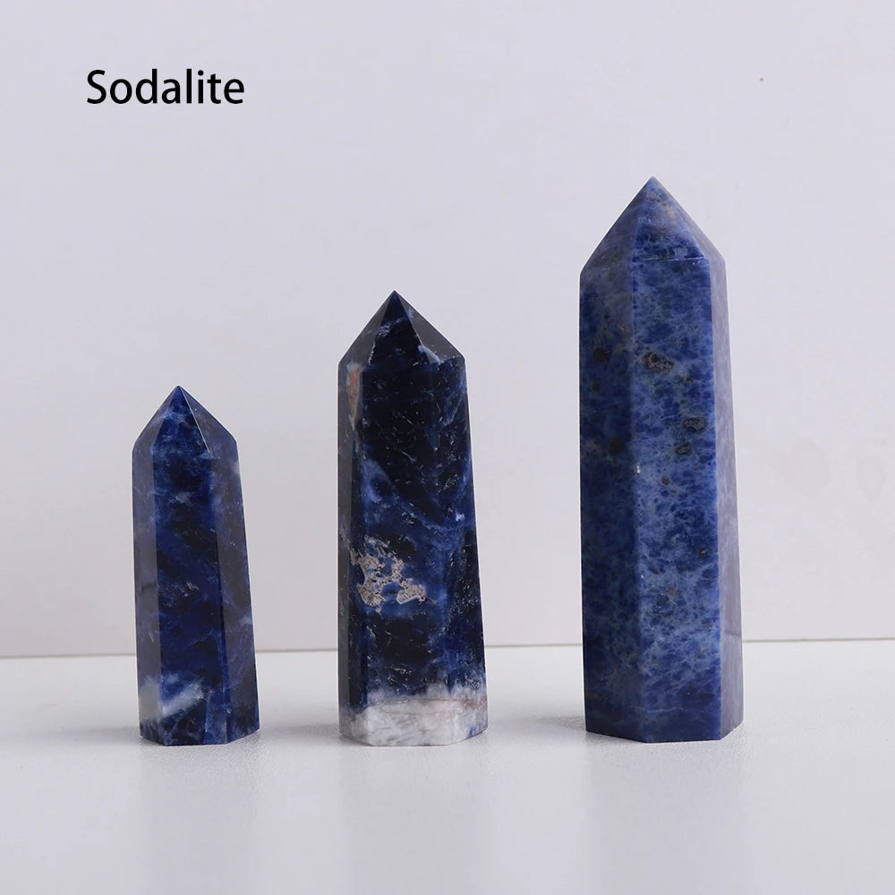 Runyangshi Crystal Point Prism Crafts Natural Stone Quartz Tower 36 Colors Energy Mineral Wand Home Decoration