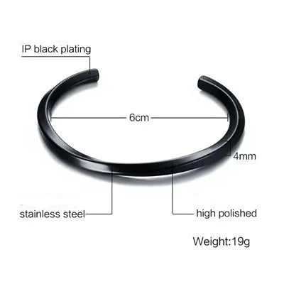 MEN TWISTED C BANGLE WITH SMALL WRIST MOBIUS BRACELET ANTIQUE SILVER COLOR STACKING CUFF BANGLE STAINLESS STEEL UNISEX JEWELRY