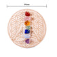 7pcs/set Natural Crystal Mixed  seven Chakra Healing Stone + Seven Star Array Wood Plate Gravel Chips Chakra Home decor Gift