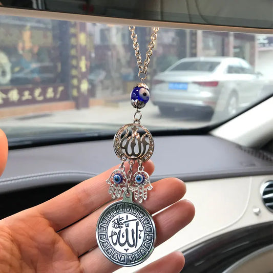 islam muslim Allah Hamsa Hand Of Fatima turkey evil eye car pendant