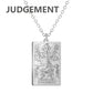 Dawapara Tarot Cards Necklace Women Stainless Steel Necklace Wealth Amulet Classic Tarot Major Arcana Divination Charm Jewelry