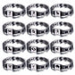 Vnox Gents Carbon Fiber Bracelets for Men Twelve Constellation Gemini Leo Engraved Stainless Steel Bio Energy with tool