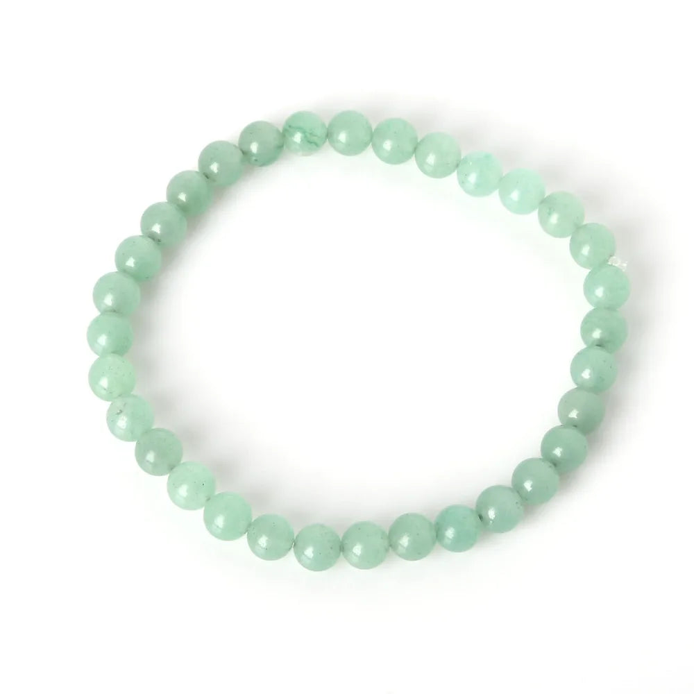 6MM Natural Stone Loose Spacer Beads Bracelet Men Power Charm Bracelet Energy Yoga Mala stretch Bracelets for women