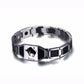 Vnox Gents Carbon Fiber Bracelets for Men Twelve Constellation Gemini Leo Engraved Stainless Steel Bio Energy with tool