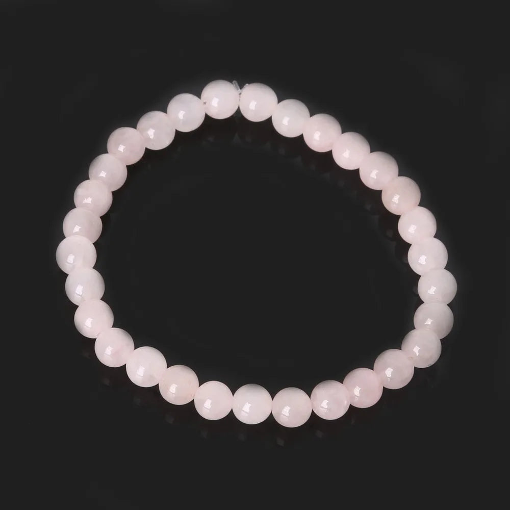 6MM Natural Stone Loose Spacer Beads Bracelet Men Power Charm Bracelet Energy Yoga Mala stretch Bracelets for women