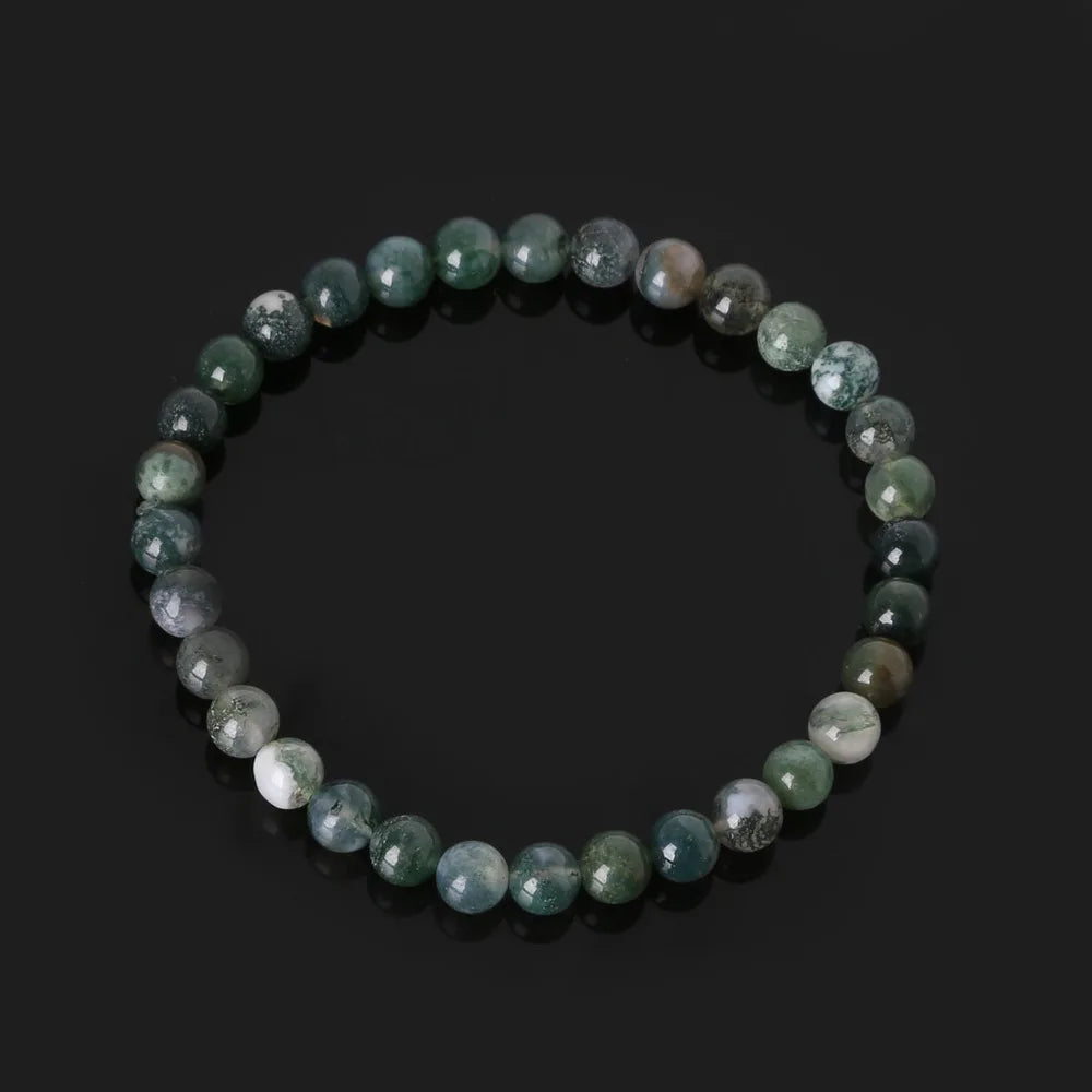 6MM Natural Stone Loose Spacer Beads Bracelet Men Power Charm Bracelet Energy Yoga Mala stretch Bracelets for women