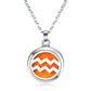 New 12 Constellations Aroma Necklace Stainless Steel Magnetic Pendant Aromatherapy Essential Oil Diffuser Perfume Locket Jewelry