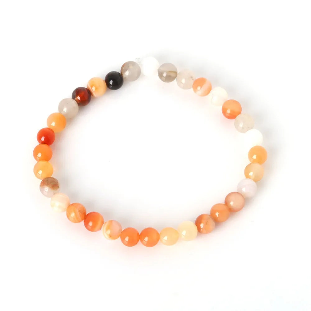 6MM Natural Stone Loose Spacer Beads Bracelet Men Power Charm Bracelet Energy Yoga Mala stretch Bracelets for women