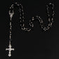 8mm fashion rosary ladies necklace high quality diy Jesus Christian cross necklace and pendant long chain jewelry jewelry