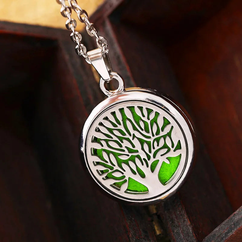 12 Constellations Styles Magnetic Aromatherapy Necklace Jewelry Perfume Pendant Stainless Steel Essential Oil Diffuser Lockets