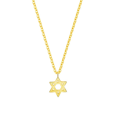 Pentagram Necklaces Pendants Stainless Steel  Chain Star Of David Choker Necklace For Women Jewish Jewelry Collares
