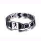 Vnox Gents Carbon Fiber Bracelets for Men Twelve Constellation Gemini Leo Engraved Stainless Steel Bio Energy with tool