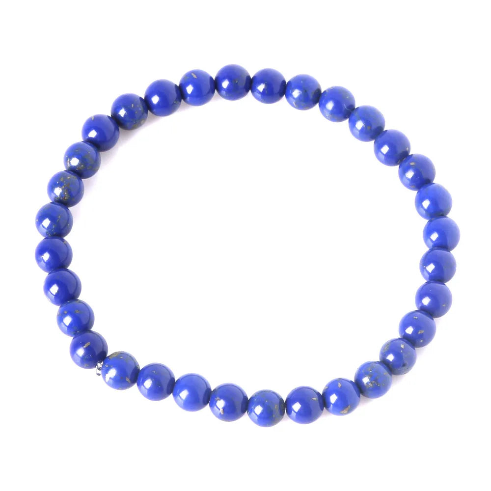 6MM Natural Stone Loose Spacer Beads Bracelet Men Power Charm Bracelet Energy Yoga Mala stretch Bracelets for women