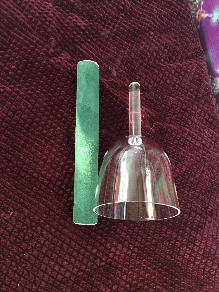 99.99% crystal singing handle bowl with 432hz perfect musical note E or F or F# note or G note for sound music chakra balancing