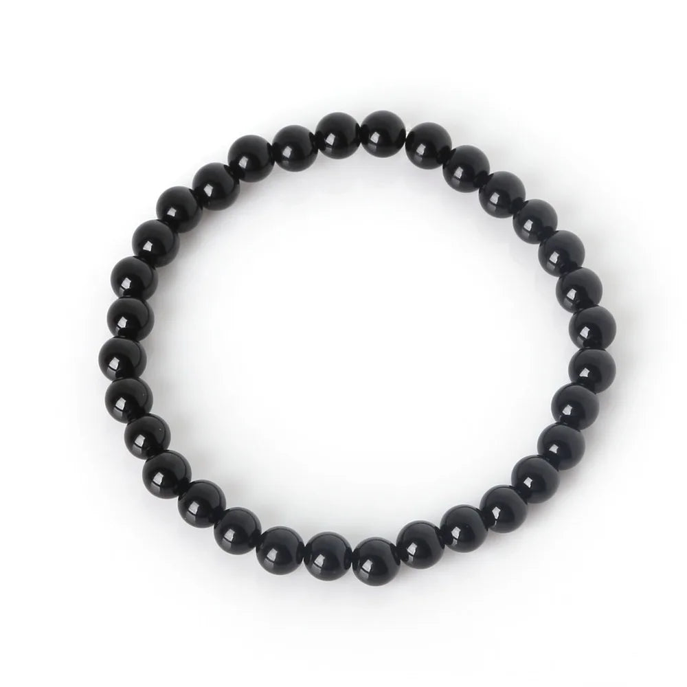 6MM Natural Stone Loose Spacer Beads Bracelet Men Power Charm Bracelet Energy Yoga Mala stretch Bracelets for women