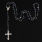 8mm pearl crystal rosary necklace, charm rosary crystal blessing necklace, Santa Maria center crystal jewelry necklace