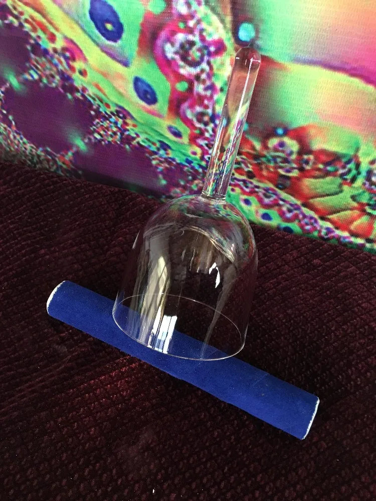 99.99% crystal singing handle bowl with 432hz perfect musical note E or F or F# note or G note for sound music chakra balancing