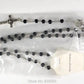 6mm Black Glass Rosary Beads Saint Benedict Medal INRI JESUS Cross Pendant Catholic Christian Fashion Religious Jewelry