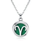 New 12 Constellations Aroma Necklace Stainless Steel Magnetic Pendant Aromatherapy Essential Oil Diffuser Perfume Locket Jewelry