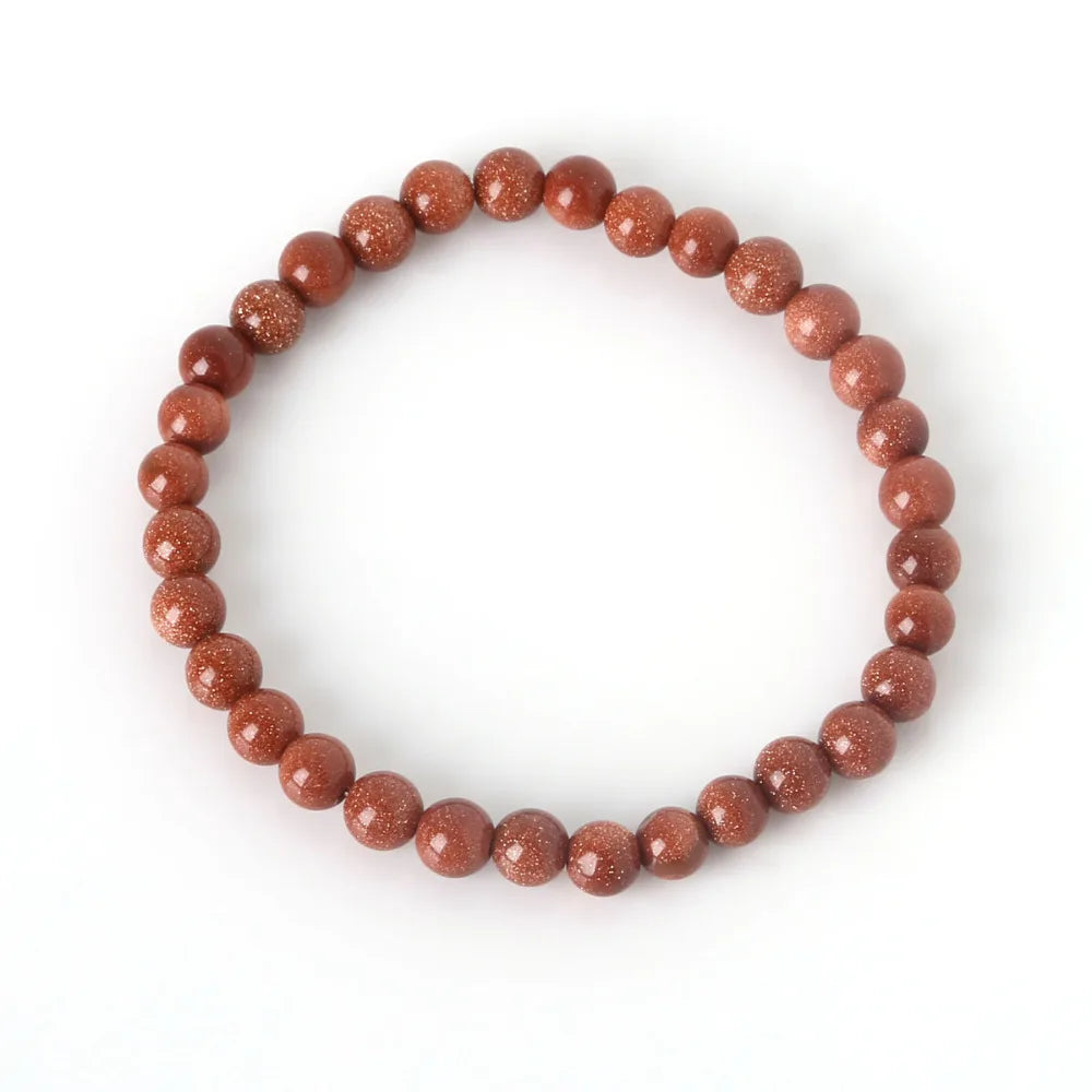 6MM Natural Stone Loose Spacer Beads Bracelet Men Power Charm Bracelet Energy Yoga Mala stretch Bracelets for women