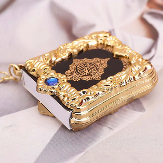 Muslim New Style Can Read Key ring Ark Quran Islamic Pendant Keychain Real Paper Pendant Religious Jewelry Wholesale