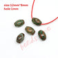 1/2pcs Prayer Mala Tibetan Mystical Dzi 3 Green Eyes Oval Beads DIY Bracelet Necklace Charms Findings For Jewelry Making 8x12mm
