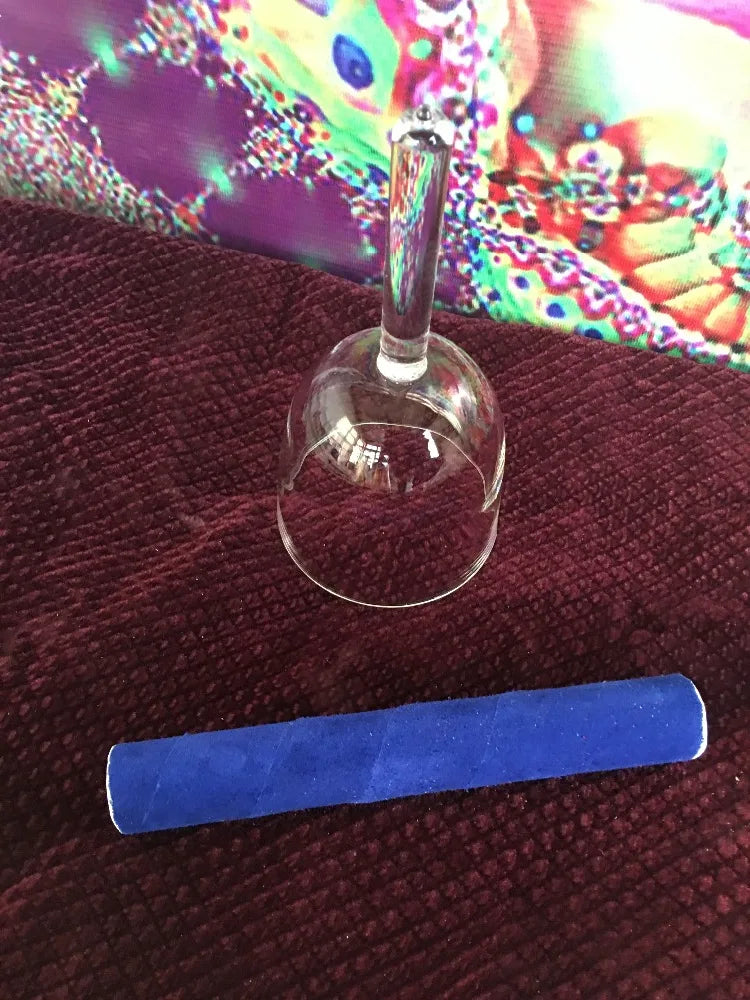 99.99% crystal singing handle bowl with 432hz perfect musical note E or F or F# note or G note for sound music chakra balancing