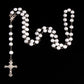 8mm fashion rosary ladies necklace high quality diy Jesus Christian cross necklace and pendant long chain jewelry jewelry