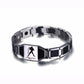 Vnox Gents Carbon Fiber Bracelets for Men Twelve Constellation Gemini Leo Engraved Stainless Steel Bio Energy with tool