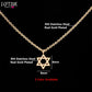 Pentagram Necklaces Pendants Stainless Steel  Chain Star Of David Choker Necklace For Women Jewish Jewelry Collares