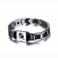 Vnox Gents Carbon Fiber Bracelets for Men Twelve Constellation Gemini Leo Engraved Stainless Steel Bio Energy with tool
