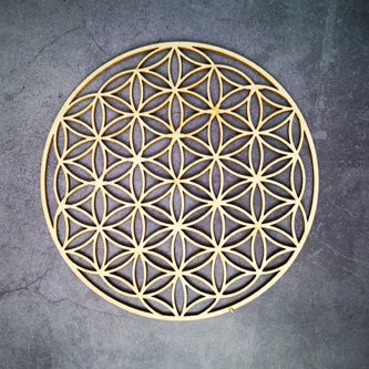 Wooden Flower Of Life Christmas Ornaments, Sacred Geometry Ornaments Home Decoration, Wood Sign Wall Art Seed of Life  Coaster