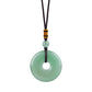 Reiki Healing Crystal Circle Donut Necklace Natural Amethyst Stone Amulet Lucky Coin Pendent Necklace Jewellry Gift Dropshipping