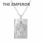 Dawapara Tarot Cards Necklace Women Stainless Steel Necklace Wealth Amulet Classic Tarot Major Arcana Divination Charm Jewelry