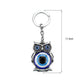 Blue Evil Eye Owl Lucky Charm Car Key Chain Protection Tassel Hanger Crystals Car Key Chain Fashion Jewelry Gift Car Accessories