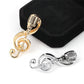 Fashion Microphone Music Note Brooches For Women And Men Gifts Gold Color Lapel Pin Men Backpack Bags Badge Kids Gifts