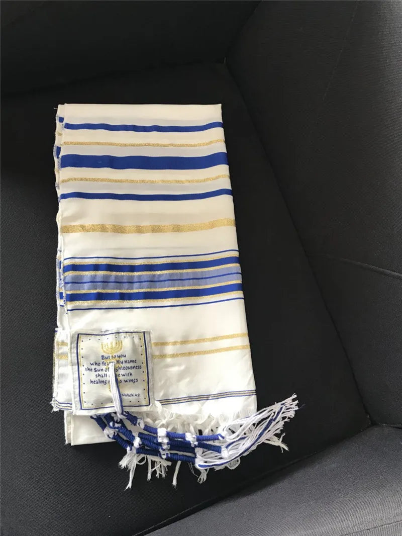Tallit Prayer Shawl Israel 55x180cm Polyester Talit Zipper Bag Tallis Israeli Praying Scarfs Priez Wraps Prayer Shawl Talis