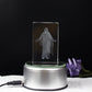 Church Souvenirs Crystal Cube Jesus 3D Quartz Crystals Laser Engraved Jesus Holy Statues Christian Decoration