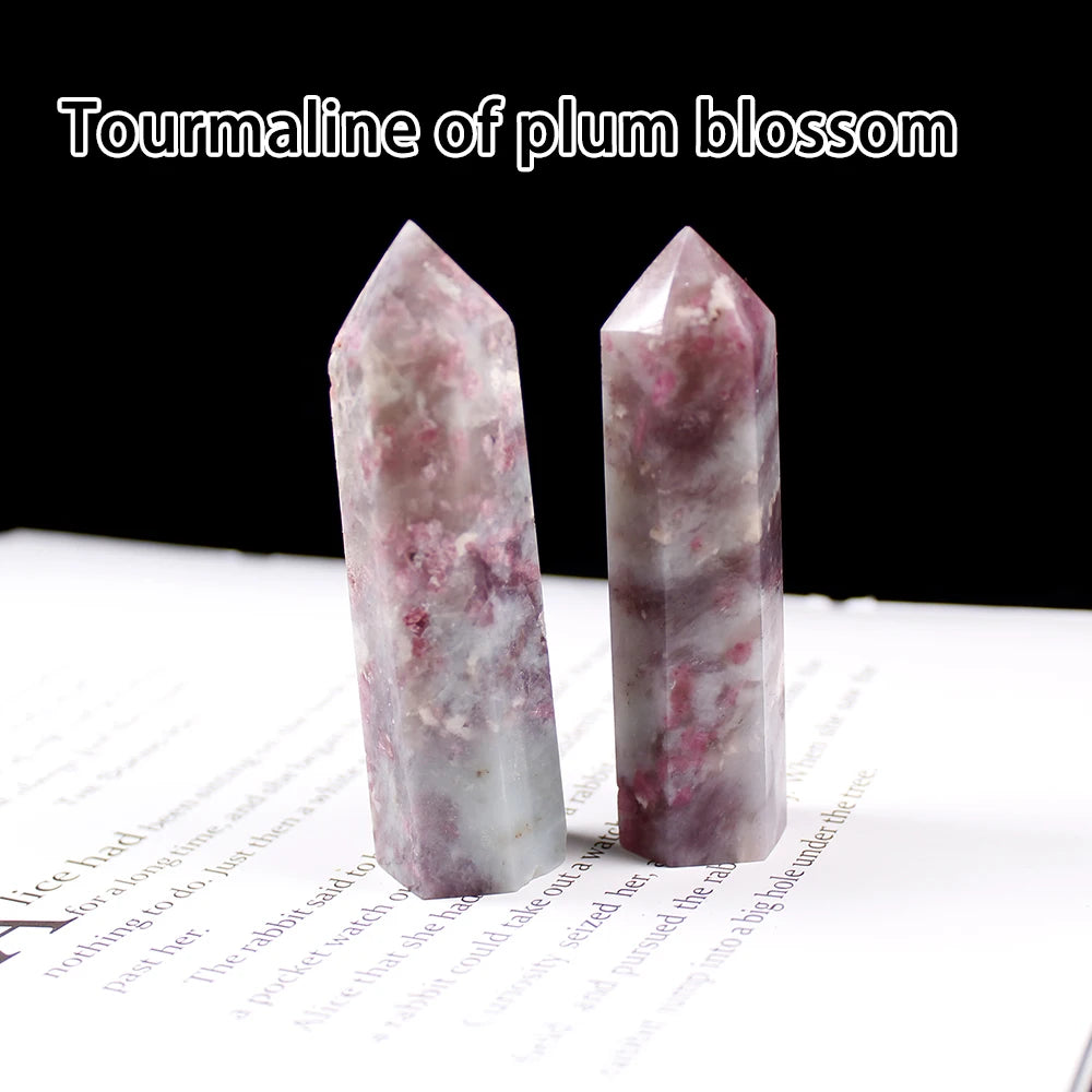 Runyangshi Crystal Point Prism Crafts Natural Stone Quartz Tower 36 Colors Energy Mineral Wand Home Decoration