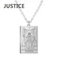 Dawapara Tarot Cards Necklace Women Stainless Steel Necklace Wealth Amulet Classic Tarot Major Arcana Divination Charm Jewelry