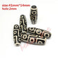 1/2pcs Prayer Mala Tibetan Mystical Dzi 3 Green Eyes Oval Beads DIY Bracelet Necklace Charms Findings For Jewelry Making 8x12mm