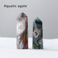Runyangshi Crystal Point Prism Crafts Natural Stone Quartz Tower 36 Colors Energy Mineral Wand Home Decoration
