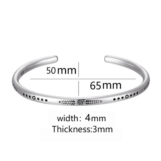 New Arrival Vintage Silver Color Fish Pattern Open Bracelet Bangle Hand Beat Irregular Bracelet For Women Men Jewelry