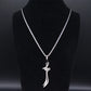 Arabic Sword Saudi Stainless Steel Islamic Muslim Zulfiqar Imam Ali Swords Necklaces for Men Islam Accessories Gift  Jewelry 656