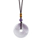 Reiki Healing Crystal Circle Donut Necklace Natural Amethyst Stone Amulet Lucky Coin Pendent Necklace Jewellry Gift Dropshipping