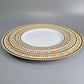 10 Pieces x Home Party Wedding Reuseable Tableware Supplies Golden Rim Round Dessert Plate