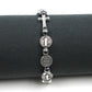 VILLWICE Catholic Rosary Bracelet St. Benedict Medal Cross Prayer Bracelets Hematite Beads Religion Jewelry Accessories