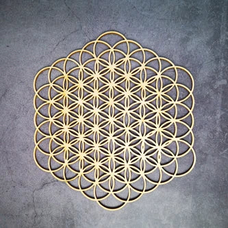 Wooden Flower Of Life Christmas Ornaments, Sacred Geometry Ornaments Home Decoration, Wood Sign Wall Art Seed of Life  Coaster